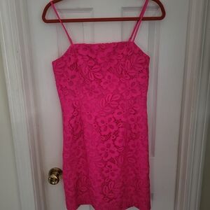 Lilly Pulitzer Vibrant Pink Floral Mini Dress